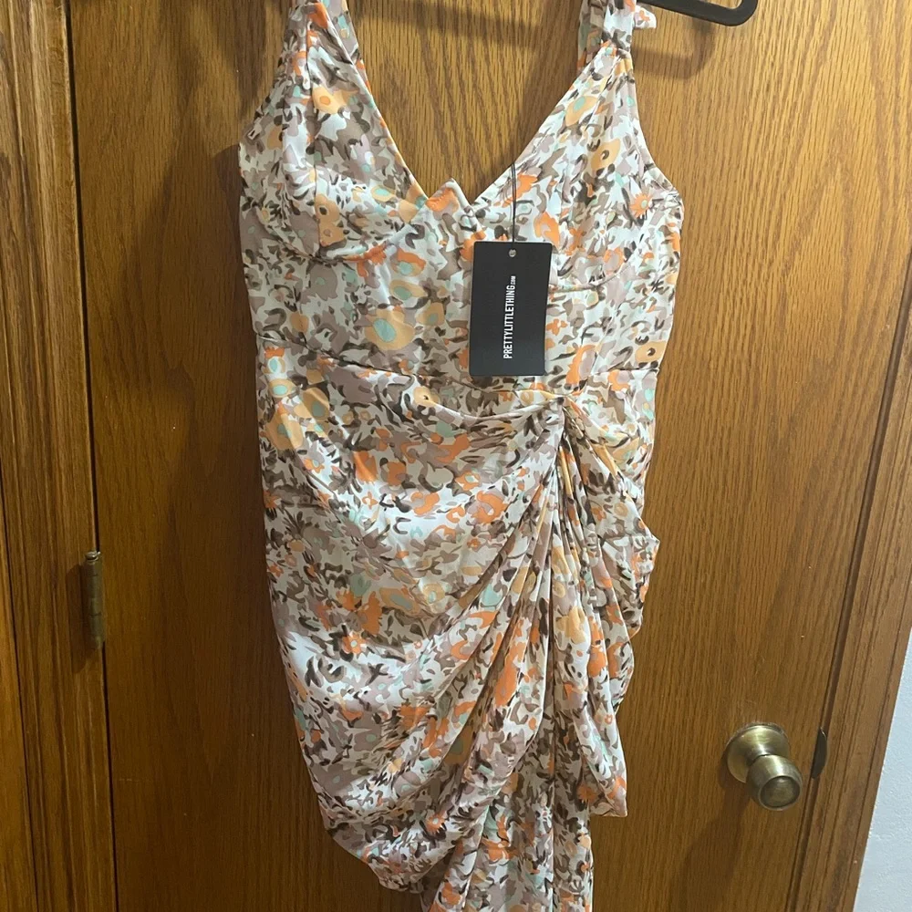 Floral Ruched Dress - Multicolor - Picture 4 of 4